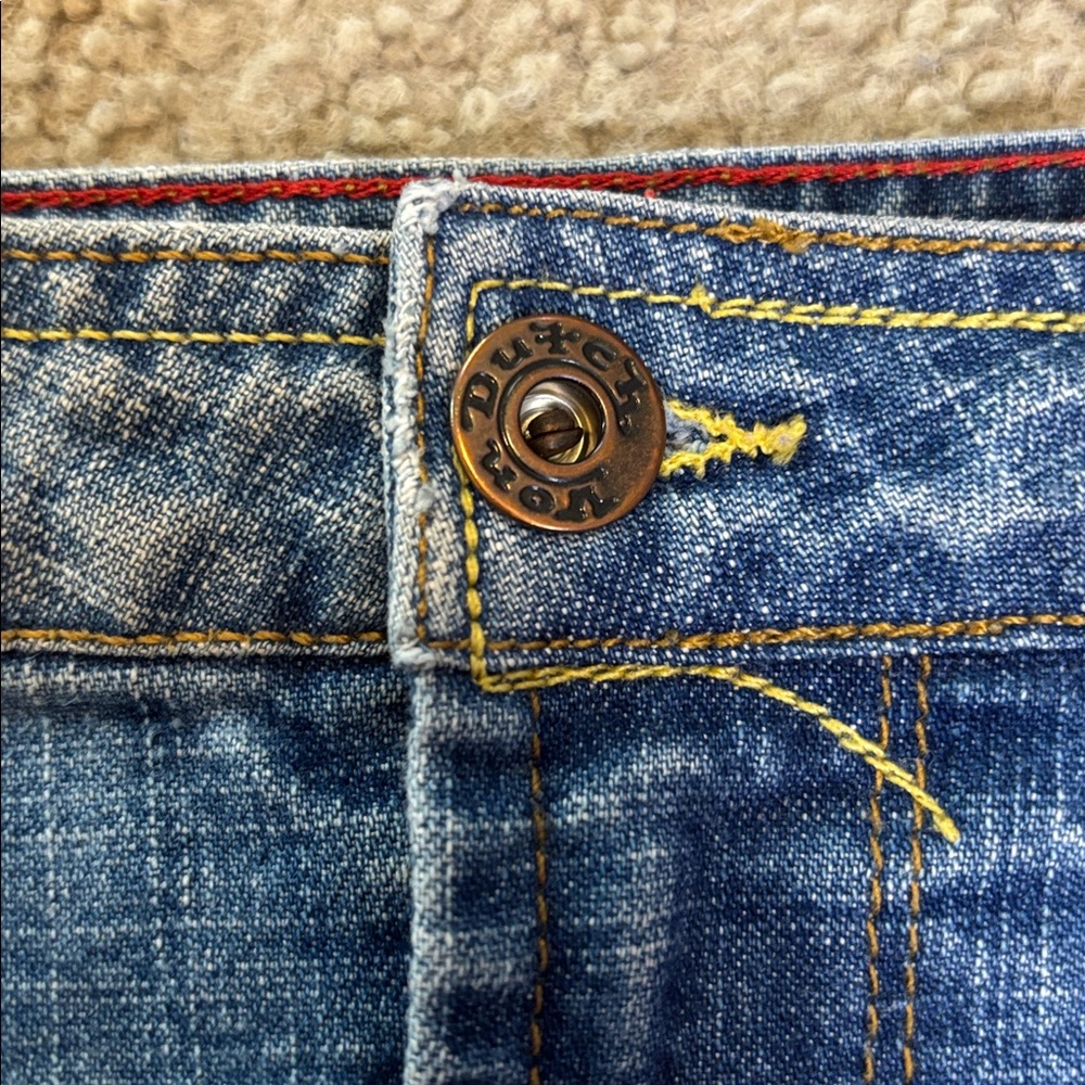 Von Dutch vintage Blue Denim mini super short Skirt - Picture 2 of 6